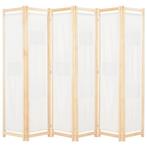 vidaXL Kamerscherm met 6 panelen 240x170x4 cm stof crème, Huis en Inrichting, Verzenden, Nieuw