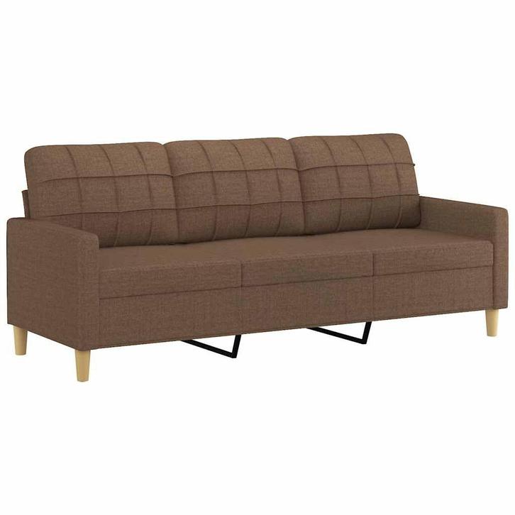 Bruine 3-zitsbank 180cm Stof | Tweede Kansje | OP = OP, Huis en Inrichting, Zetels | Zetels, 150 tot 200 cm, 75 tot 100 cm, Rechte bank