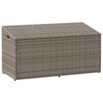 vidaXL Tuinbox 110x50x58 cm poly rattan grijs, Tuin en Terras, Verzenden, Nieuw