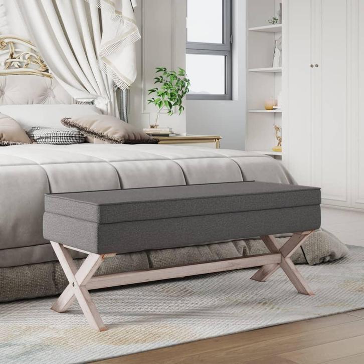 vidaXL Opbergkruk 110x45x49 cm stof donkergrijs, Huis en Inrichting, Overige Huis en Inrichting, Nieuw, Verzenden