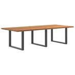 vidaXL Eettafel rechthoekig 280x120x74 cm massief eikenhout, Huis en Inrichting, Tafels | Eettafels, Verzenden, Nieuw