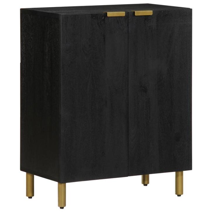 vidaXL Dressoir 60x33x75 cm bewerkt hout zwart, Huis en Inrichting, Kasten | Overige, Nieuw, Verzenden