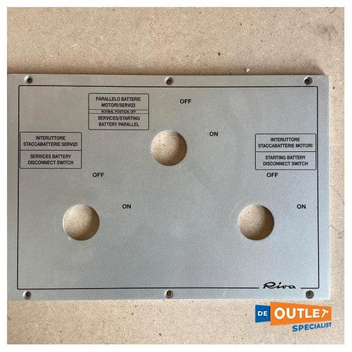 Bieden: Riva battery switch panel plate silver, Watersport en Boten, Bootonderdelen, Ophalen of Verzenden