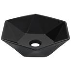 vidaXL Wastafel 41x36,5x12 cm keramiek zwart, Doe-het-zelf en Bouw, Verzenden, Nieuw