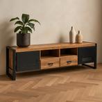 Tv-meubel Mangohout Nola 200 cm, Huis en Inrichting, Verzenden, Nieuw, 200 cm of meer, Minder dan 100 cm