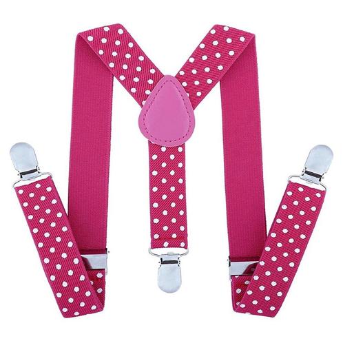 Fako Fashion® - Kinder Bretels - Stippen - 65cm - Fuchsia, Kinderen en Baby's, Kinderkleding | Overige, Verzenden