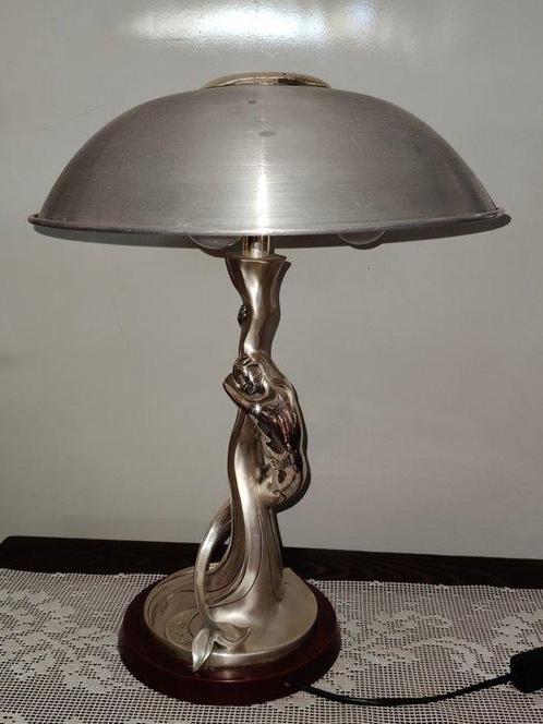 Linea Argenti - Lampe de table - métal, résine argentée et, Antiek en Kunst, Curiosa en Brocante