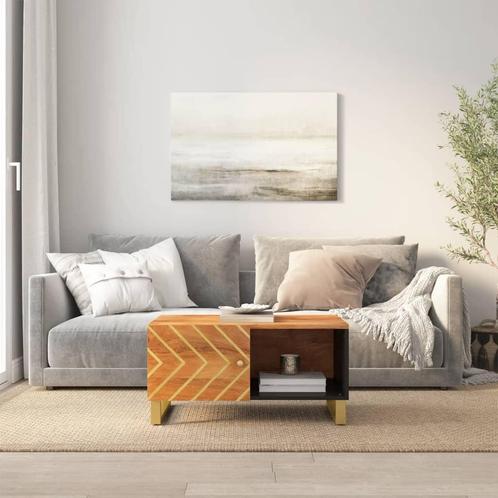 vidaXL Salontafel 80x50x40 cm massief mangohout bruin en, Huis en Inrichting, Tafels | Salontafels, Nieuw, Verzenden