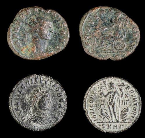 Romeinse Rijk. Aureliano & Crispo. Antoninianus Lote de 2, Postzegels en Munten, Munten | Europa | Niet-Euromunten