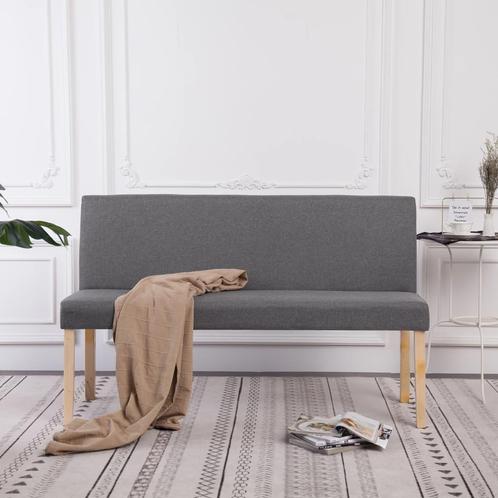 vidaXL Bankje 139,5 cm polyester lichtgrijs, Huis en Inrichting, Overige Huis en Inrichting, Nieuw, Verzenden