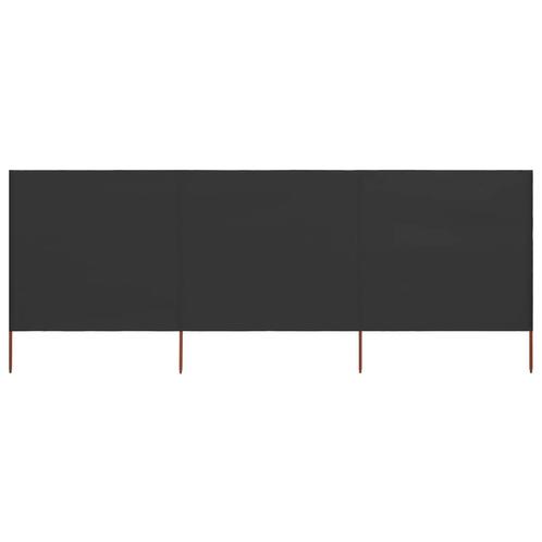 vidaXL Windscherm 3-panelen 400x160 cm stof antraciet, Tuin en Terras, Parasols, Nieuw, Verzenden
