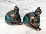 Sculpture, Dames in badpak - 12 cm - Bronze, Antiek en Kunst