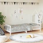 vidaXL Kinderbedframe 90x190 cm massief grenenhout wit, Verzenden, Nieuw