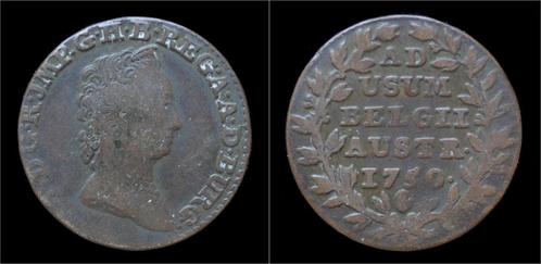 Double liard of oord Austrian Netherlands Brabant Maria-t..., Timbres & Monnaies, Monnaies | Europe | Monnaies non-euro, Envoi