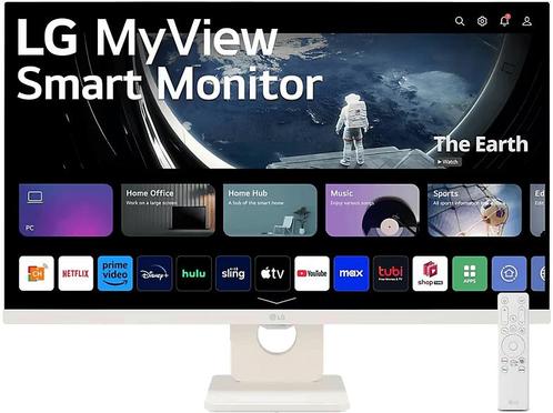 LG -  Smart Monitor 27 Inch - Full Hd Ips - Wit, Computers en Software, Monitoren, IPS, Ingebouwde speakers, 5 ms of meer, Nieuw