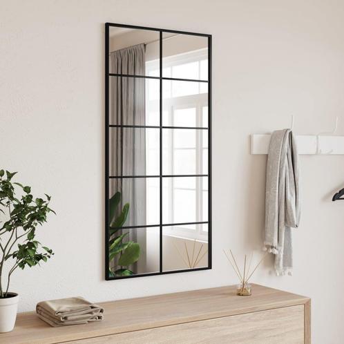 vidaXL Miroir mural noir 50x100 cm rectangulaire fer, Maison & Meubles, Accessoires pour la Maison | Miroirs, Neuf, Envoi