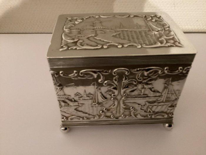 Doos - .835 zilver - Zilveren Theedoos, Antiek en Kunst, Antiek | Zilver en Goud