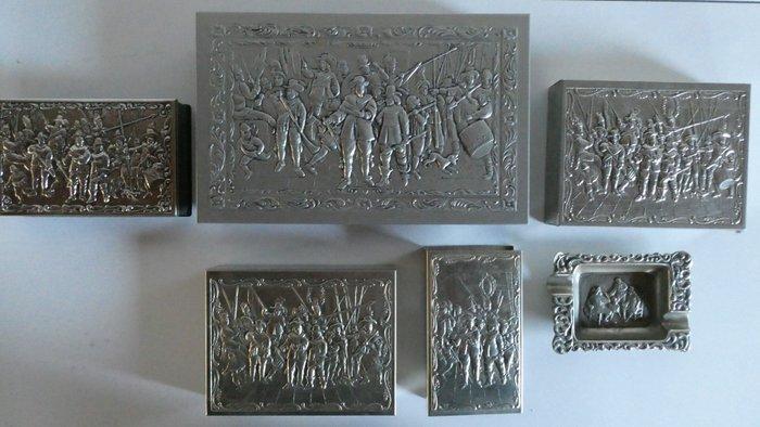 Sigarendoos, Lucifertdooshouder, Asbakje - Sigarettendoos, Antiek en Kunst, Curiosa en Brocante