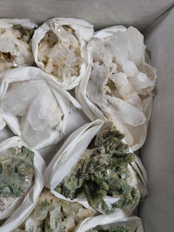 Grand lot de magnifiques amas de quartz, quartz chlorite, 6, Collections, Minéraux & Fossiles
