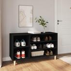 vidaXL Schoenenkast 102x36x60 cm bewerkt hout zwart, Verzenden, Nieuw