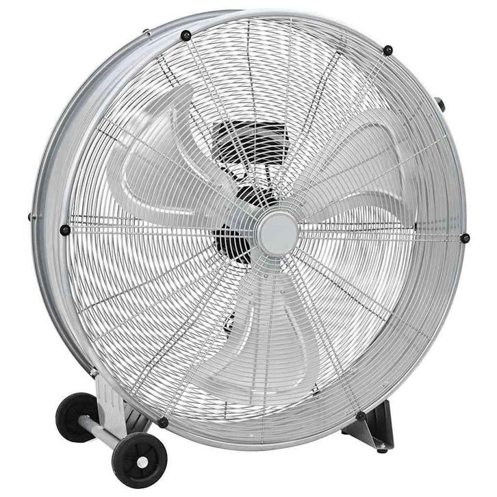 vidaXL Trommelventilator met wiel Zilver 79 x 37 x 82 cm, Elektronische apparatuur, Airco's, Nieuw, Verzenden