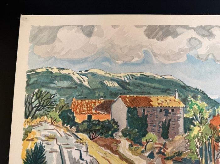 Yves Brayer (1907-1990) - Vue de Provence (Rare exemplaire, Antiek en Kunst, Antiek | Overige Antiek