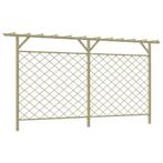vidaXL Tuinhek met latwerk en pergola hout, Tuin en Terras, Tuinhekken en Hekwerk, Verzenden, Nieuw