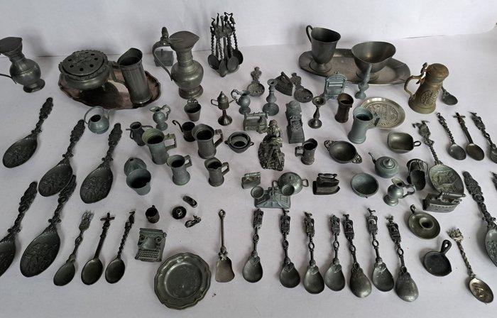 Themacollectie - Tinnen sier- en gebruiksvoorwerpen, Antiek en Kunst, Antiek | Speelgoed