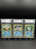 Pokémon - 3 Graded card - SQUIRTLE HOLO & WARTORTLE HOLO &