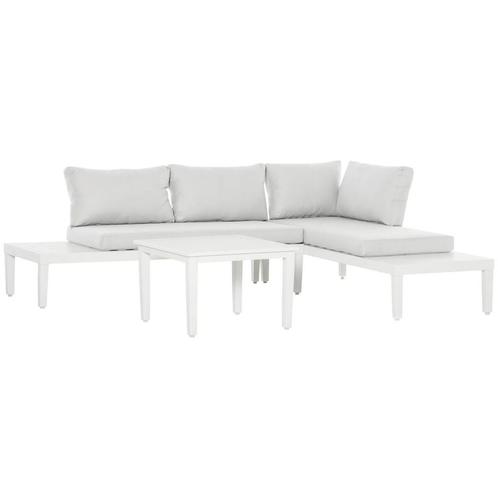TRUUSK L-vormige Tuinmeubelset - 3-delig met Bijzettafel en, Tuin en Terras, Tuinsets en Loungesets, Verzenden