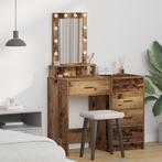 vidaXL Kaptafel met LED-verlichting - Oud Hout - 50x41x140, Huis en Inrichting, Verzenden, Nieuw