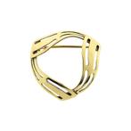 8 Karaat vintage abstracte broche, Handtassen en Accessoires, Broches, Ophalen of Verzenden, Gebruikt, Overige kleuren, Goud