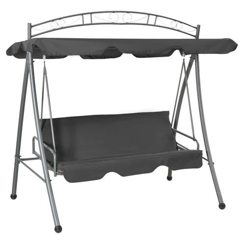 vidaXL Schommelbank voor buiten met dak 198x120x205 cm staal, Tuin en Terras, Overige Tuin en Terras, Nieuw, Verzenden