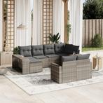 vidaXL 10-delige Loungeset met kussens poly rattan, Verzenden, Nieuw