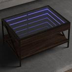 vidaXL Salontafel met Infinity LED 70x50x38 cm bruin, Verzenden, Nieuw