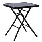 Stijlvolle Klaptafel Glas 60x60 | Zwart | Tweede Kansje, Verzenden, Nieuw, Vierkant, Metaal