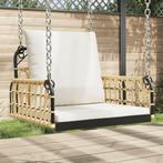 vidaXL Schommelstoel met kussens 63x58x39 cm poly rattan en, Verzenden, Nieuw