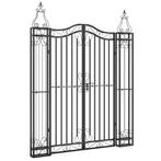 Poort Smeedijzer Zwart 121x150cm | Retour Deal | 40% Korting, Tuin en Terras, Met poort, Verzenden, Nieuw, Tuinhek