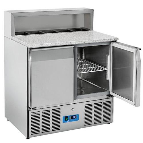 Pizzawerkbank | 260L | 2 Deuren (1/1 GN) | Boven 5x 1/6 GN, Zakelijke goederen, Horeca | Keukenapparatuur, Nieuw in verpakking