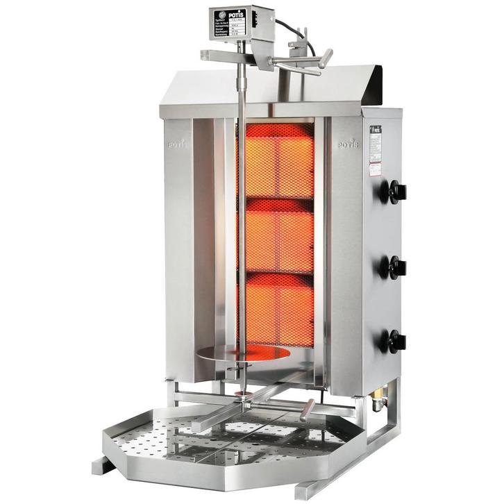 Dönergrill | STANDARD | Gas | 3 Branders | 10.5kW (3x, Zakelijke goederen, Horeca | Keukenapparatuur, Nieuw in verpakking, Verzenden