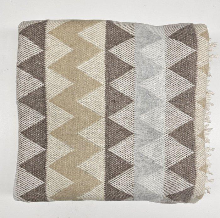 PLAID exclusief in katoenmix Ecru, parelgrijs en voskleur, Antiek en Kunst, Kunst | Designobjecten