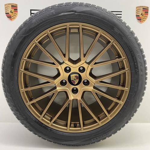 Porsche Cayenne E3 21RS Spyder Goud/Brons met banden, Auto-onderdelen, Banden en Velgen, 21 inch, 315 mm, Personenwagen, Gebruikt