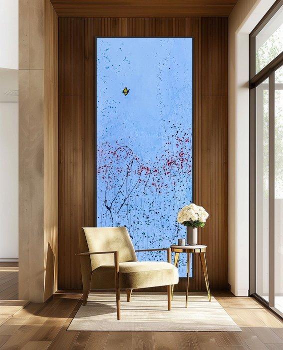 Rozi Dreams - Mariposa en campo de amapolas XXL, Antiek en Kunst, Kunst | Schilderijen | Modern