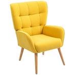 TRUUSK Fauteuil Loungestoel - Houten Poten - Fluweelachtige, Verzenden, Nieuw