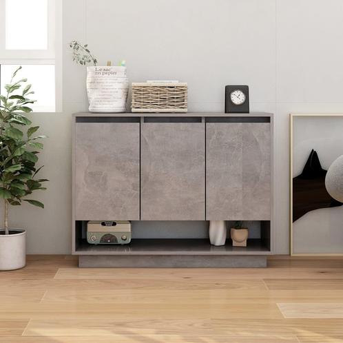 vidaXL Dressoir 97x31x75 cm bewerkt hout betongrijs, Huis en Inrichting, Kasten | Dressoirs, Nieuw, Verzenden