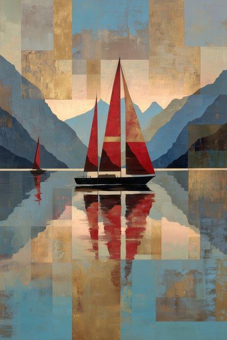 Lea Ottavi - Crimson Horizon Passage XXL, Antiquités & Art, Art | Objets design