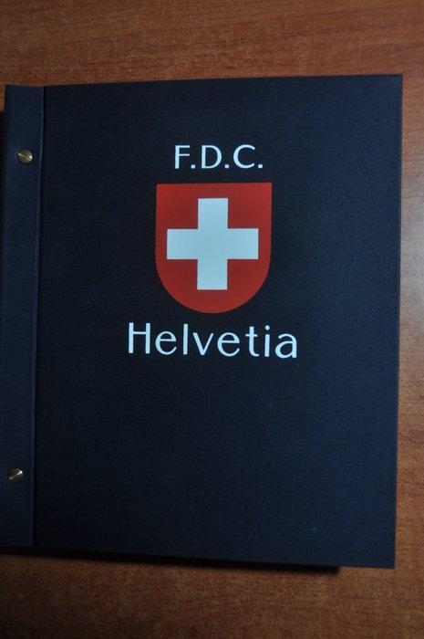Suisse - Ensemble non décrit de FDC dans des albums + un, Postzegels en Munten, Postzegels | Europa | België