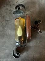 Lamp - Glas, Hout, IJzer, Metaal - Vintage wandlamp jaren 50