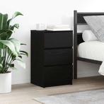 vidaXL Nachtkastje met 3 lades 39x35x65 cm zwart, Huis en Inrichting, Slaapkamer | Nachtkastjes, Verzenden, Nieuw