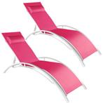 2 ligbedden Alina - pink, Tuin en Terras, Tuinsets en Loungesets, Nieuw, Verzenden